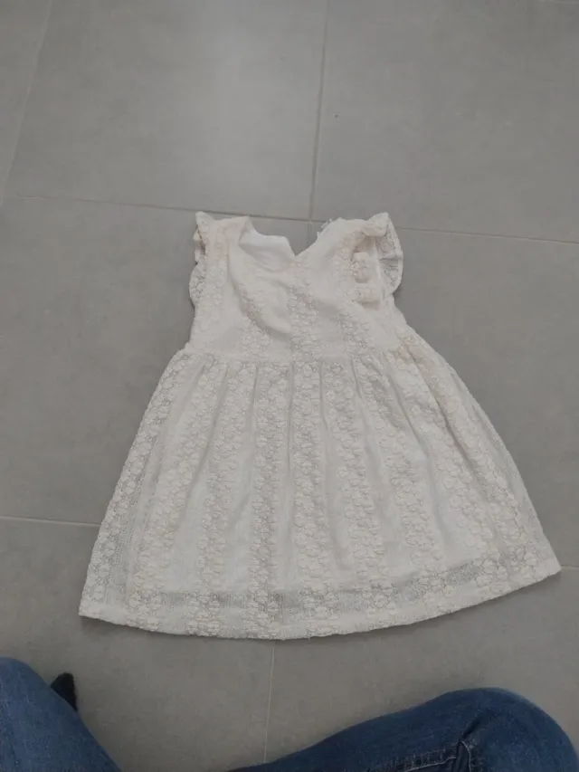 Vestitino bianco bambina taglia 104