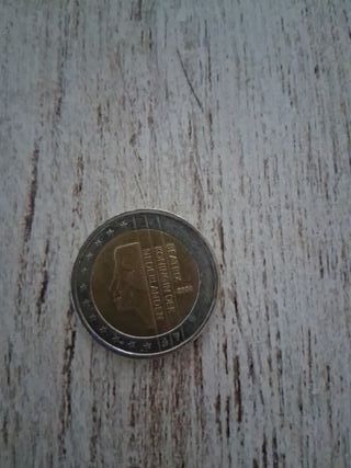 Moneda 2 Euros Beatriz Reina Países Bajos 2000