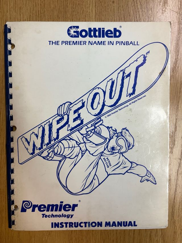 Manual Gottlieb Wipe Out Pinball