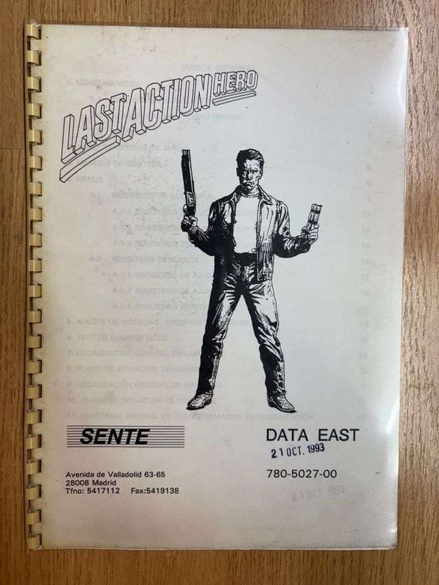 Manual Técnico Last Action Hero de Sente