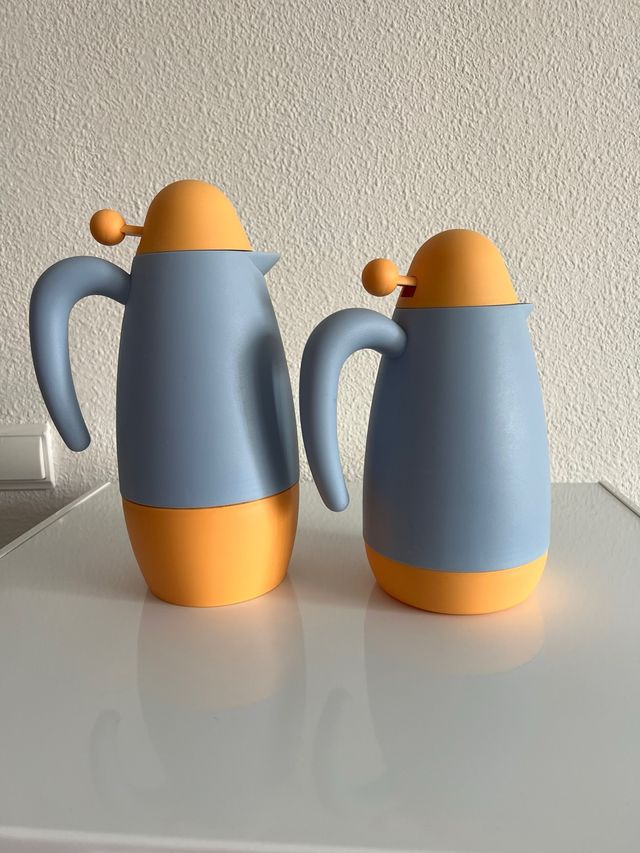 Set 2 termos azul y naranja