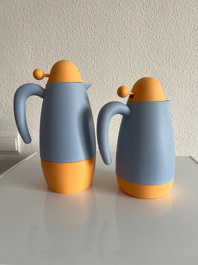 Set 2 termos azul y naranja