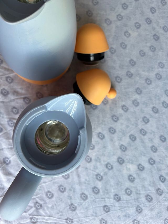 Set 2 termos azul y naranja