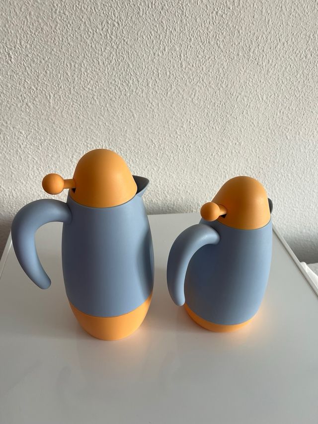 Set 2 termos azul y naranja