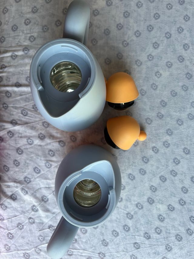 Set 2 termos azul y naranja