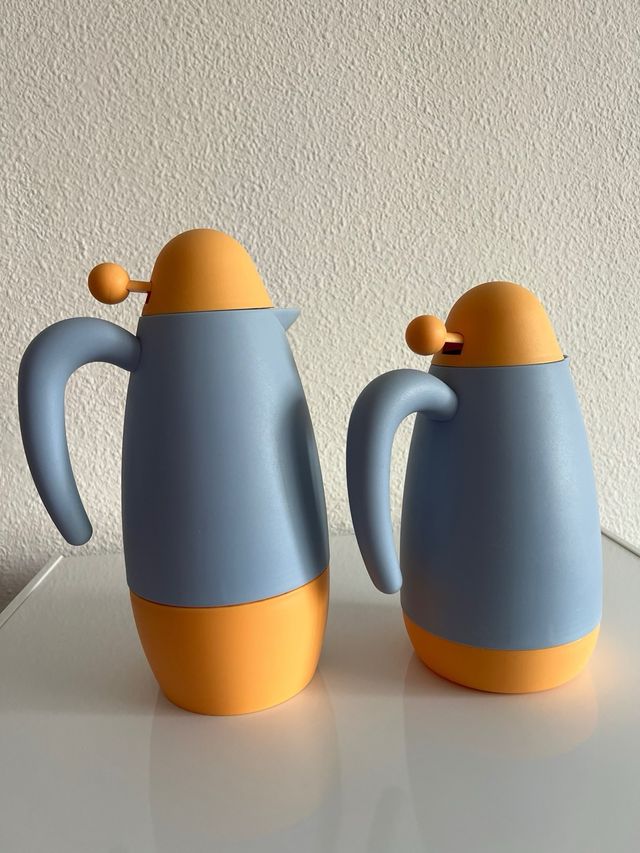 Set 2 termos azul y naranja