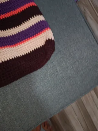 Bolso tejido a rayas