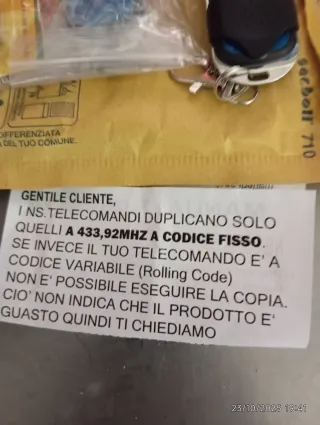 Telecomandi per cancelli 2 pz