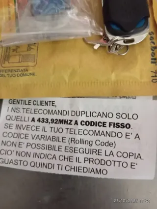 Telecomandi per cancelli 2 pz