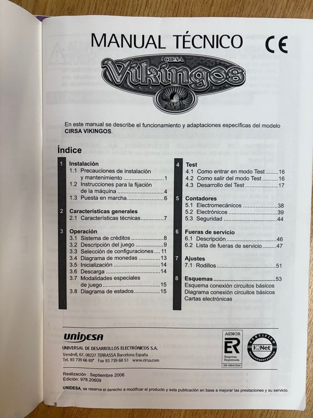 Manual Técnico Vikingos Tragaperras CIRSA