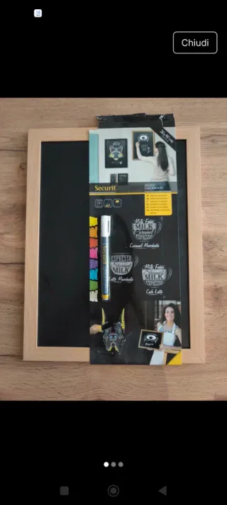 Lavagna Securit con pennarello mai usata