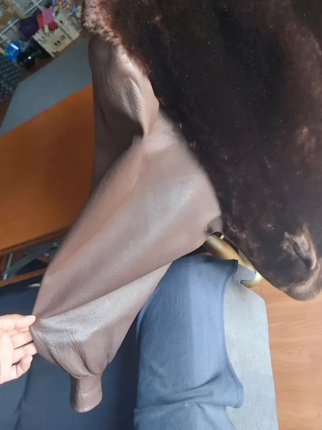 Chaqueta de piel Visión Dasco marrón