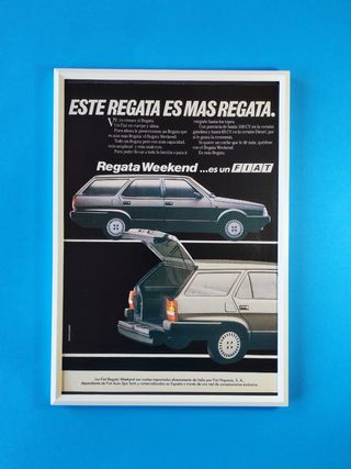 Fiat Regata Weekend cuadro cartel publicidad