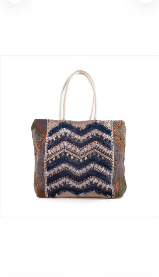 Bolso de mano multicolor con abalorios