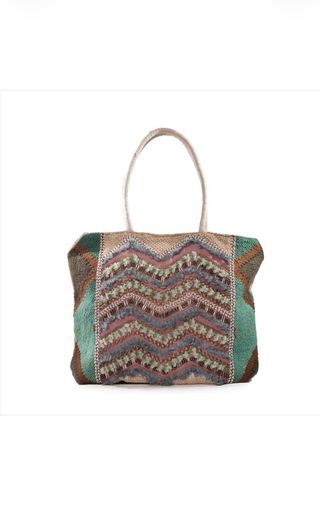 Bolso de mano multicolor con abalorios
