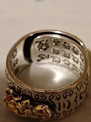 Anello Uomo Giapponese Pi Xiu Oro Argento