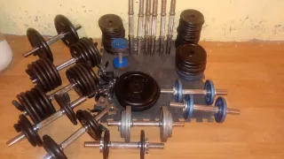 Set de Mancuernas y Pesas Gimnasio