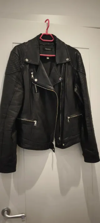 Giacca ecopelle nera TO LU