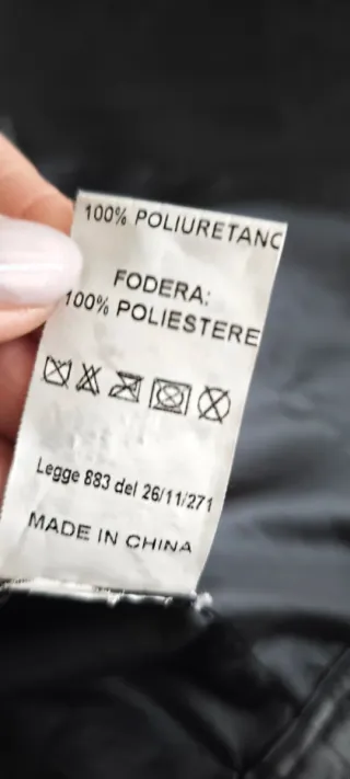 Giacca ecopelle nera TO LU