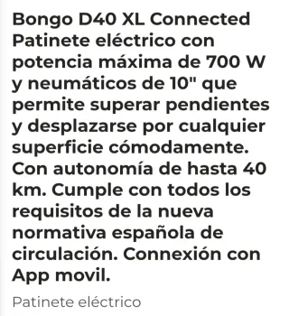 Patinete Eléctrico Cecotec Bongo D40 XL