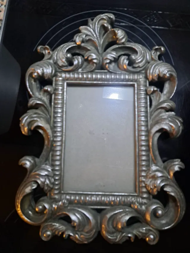 Marcos de fotos plateado estilo barroco