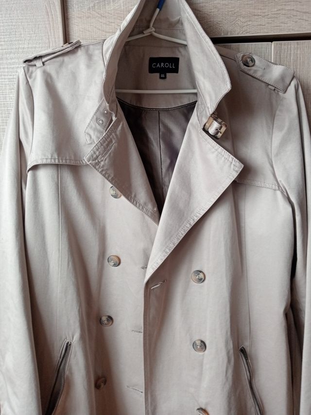 Chaqueta Caroll Beige Doble Botonadura