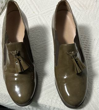 Zapatos charol verde talla 39.5
