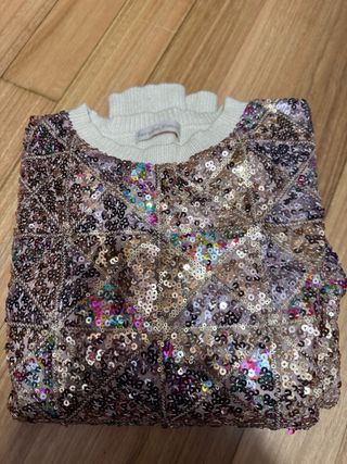 Jersey fiesta lentejuelas mujer