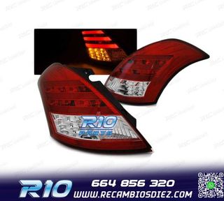 PILOTOS PARA SUZUKI SWIFT 10-17 LED BAR ROJO BLANCO