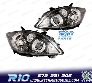 FAROS PARA TOYOTA AURIS 10-13 XENON FONDO NEGRO
