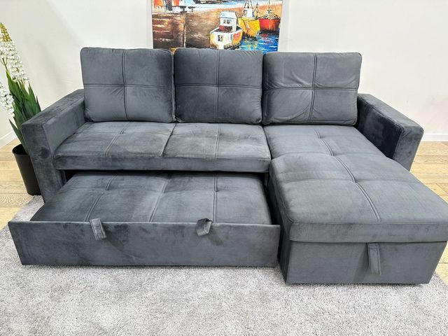 Sofá Cama Gris 216cm