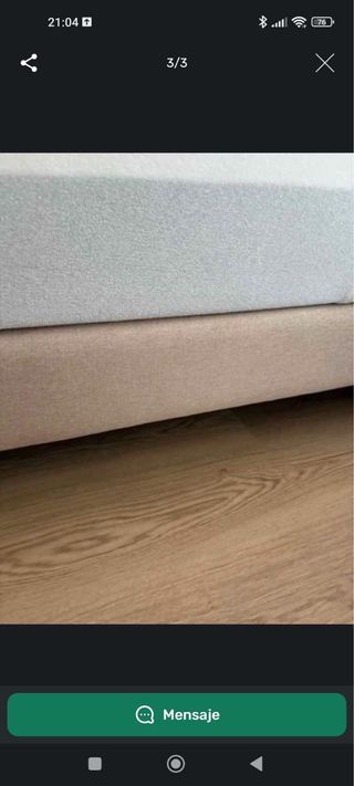 Se vende base tapizada con colchón