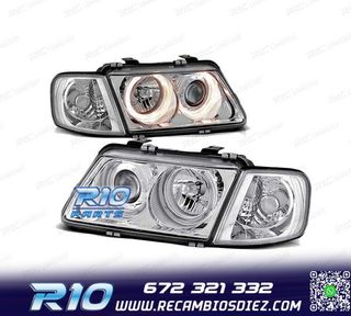 FAROS OJOS ANGEL PARA AUDI A3 96-00 OJOS ANGEL CROMADOS