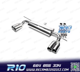 SILENCIOSO ESCAPE DOBLE SALIDA EN INOX VOLKSWAGEN VW GOLF V