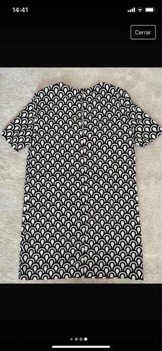 Vestido Zara estampado blanco y negro