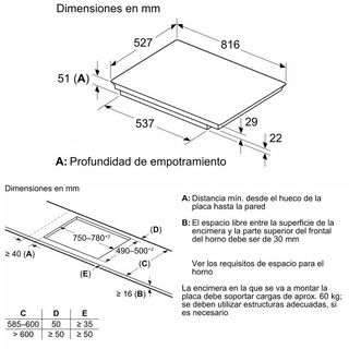 Placa Inducción Bosch PIE875HC1E