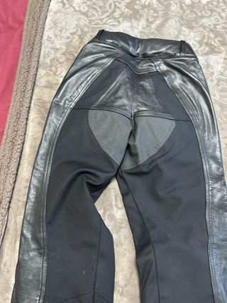 Pantalón Moto Cuero Negro