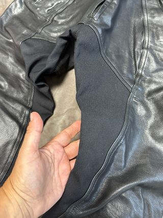 Pantalón Moto Cuero Negro