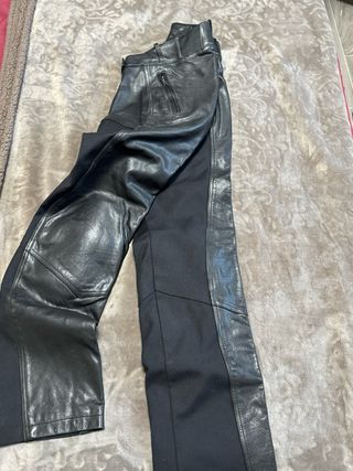 Pantalón Moto Cuero Negro