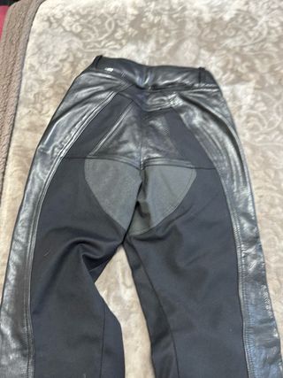 Pantalón Moto Cuero Negro