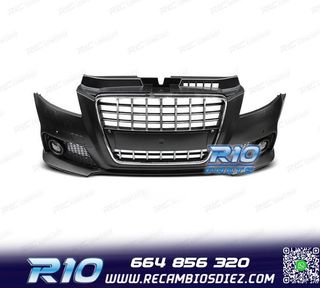 PARAGOLPES DELANTERO AUDI A3 8P 08-12 LOOK S LINE CROMO NEGR