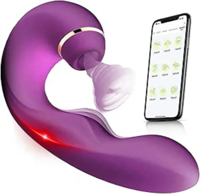 Masajeador púrpura con app