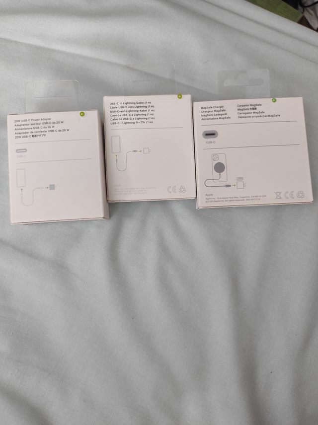 Cargador Apple Iphone completo inalámbrico y cable