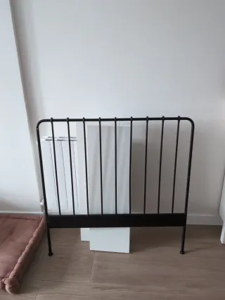 Cabecero cama metal negro 90cm