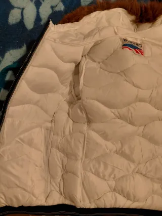 Piumino Blauer bianco donna con cappuccio