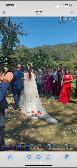 Capa de novia tul