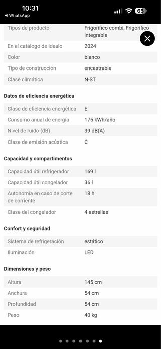 Frigorífico nuevo sin abrir