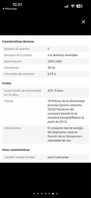 Frigorífico nuevo sin abrir