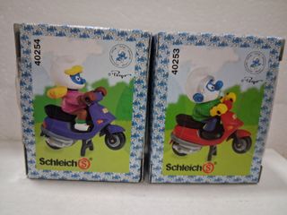 2 Pitufos en Moto Schleich