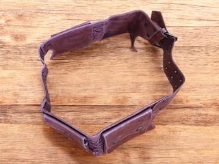 Cintura pelle stile Viking-Vintage con tasche